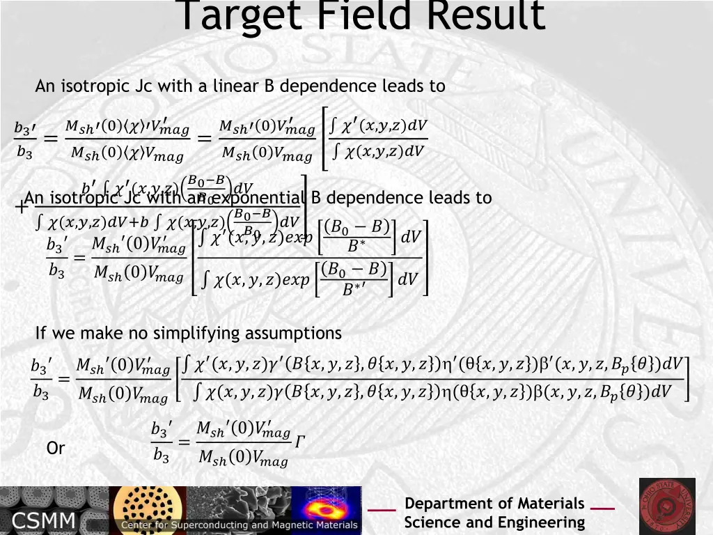 target field result