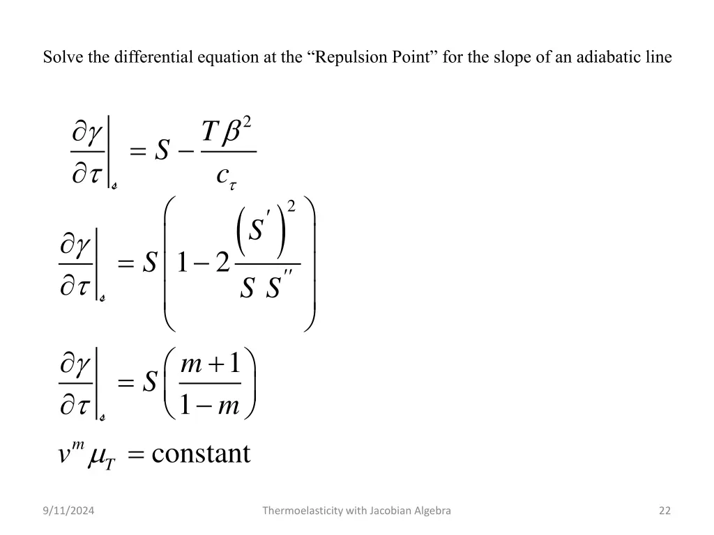 solve the differential equation at the r epulsion