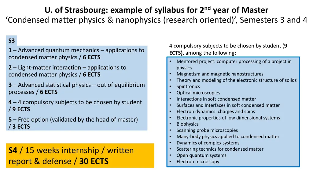 u of strasbourg example of syllabus for 2 nd year