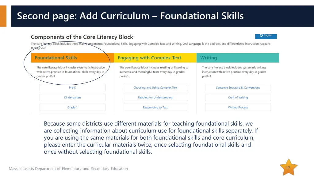 second page add curriculum foundational skills 1