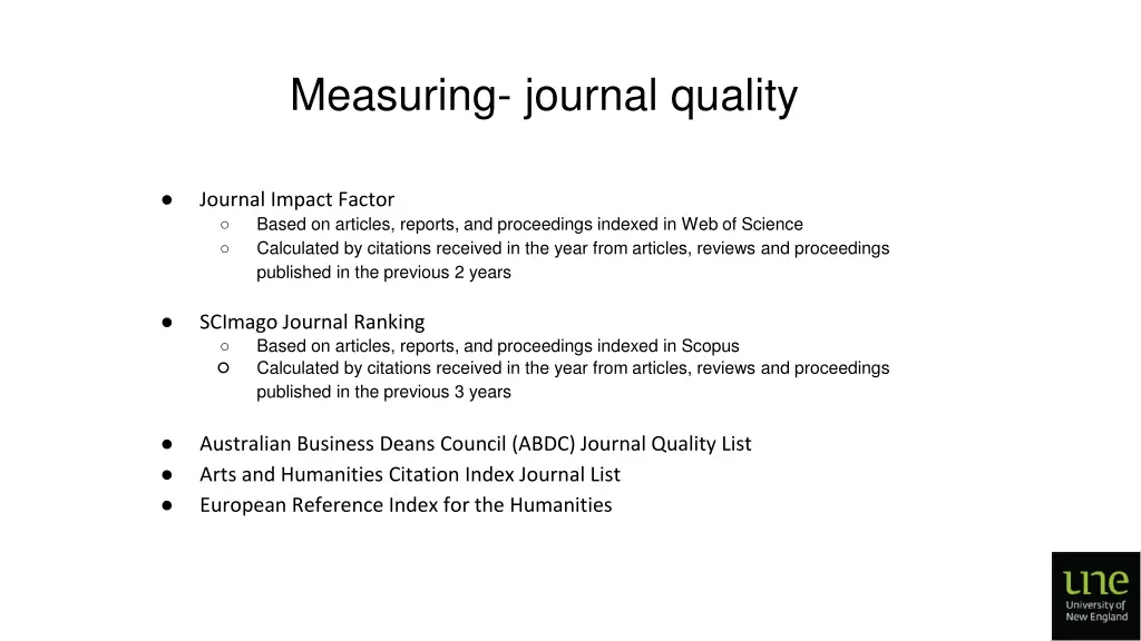 measuring journal quality