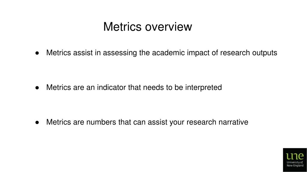 metrics overview