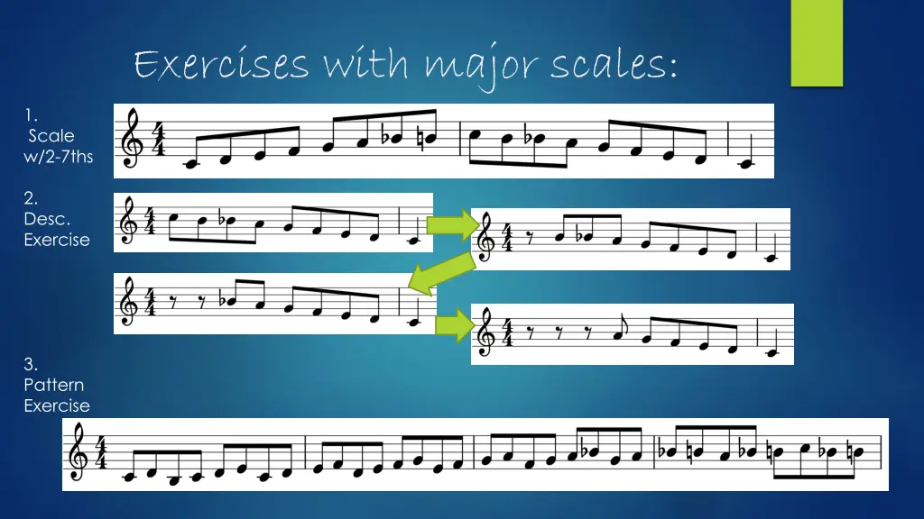 exercises with major scales