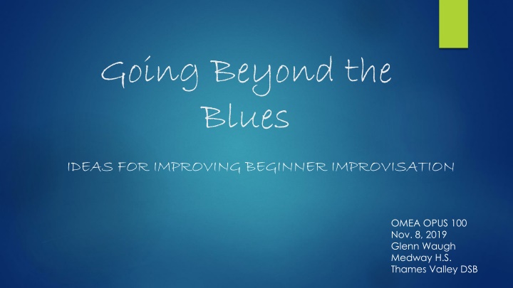 going beyond the blues