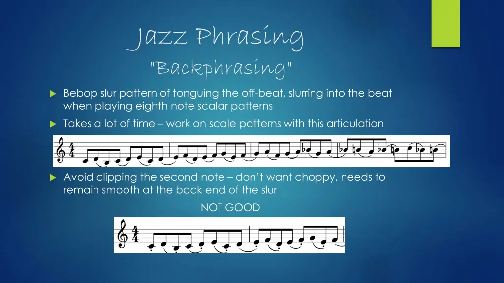 jazz phrasing backphrasing