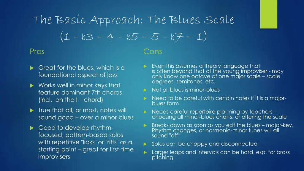 the basic approach the blues scale