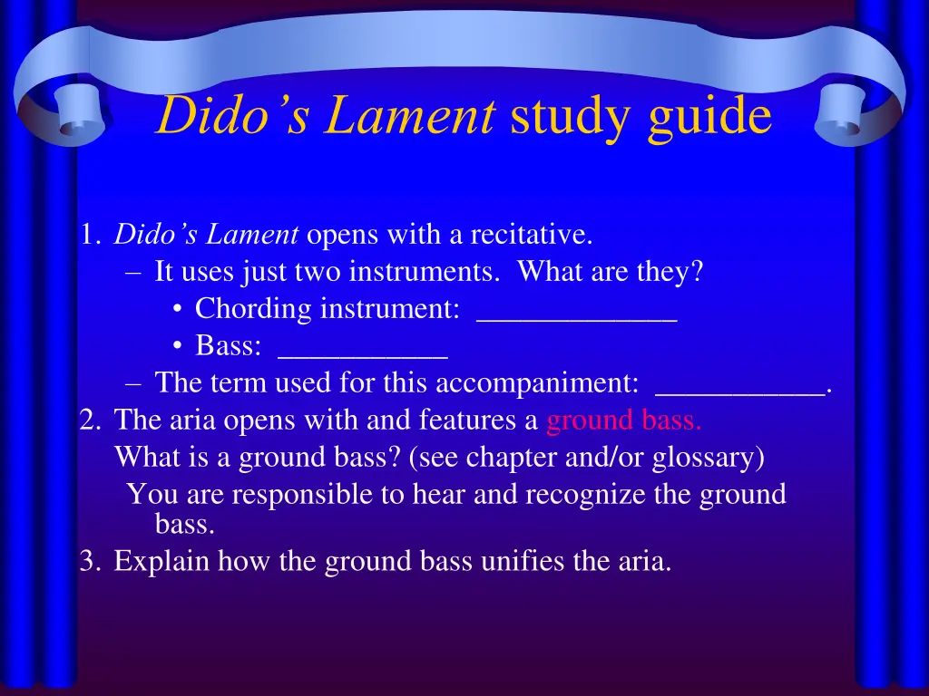 dido s lament study guide 1