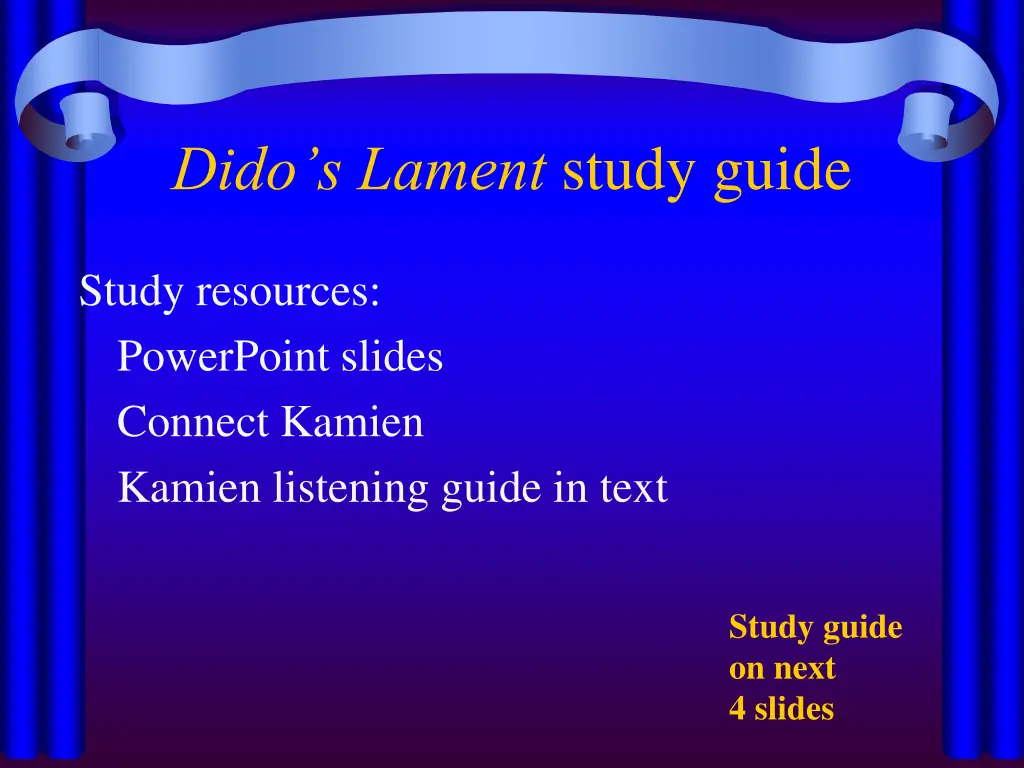 dido s lament study guide