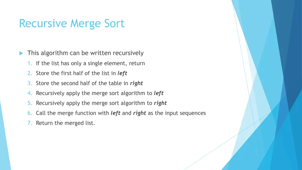 recursive merge sort 1