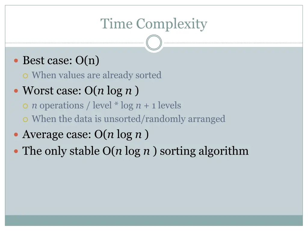 time complexity