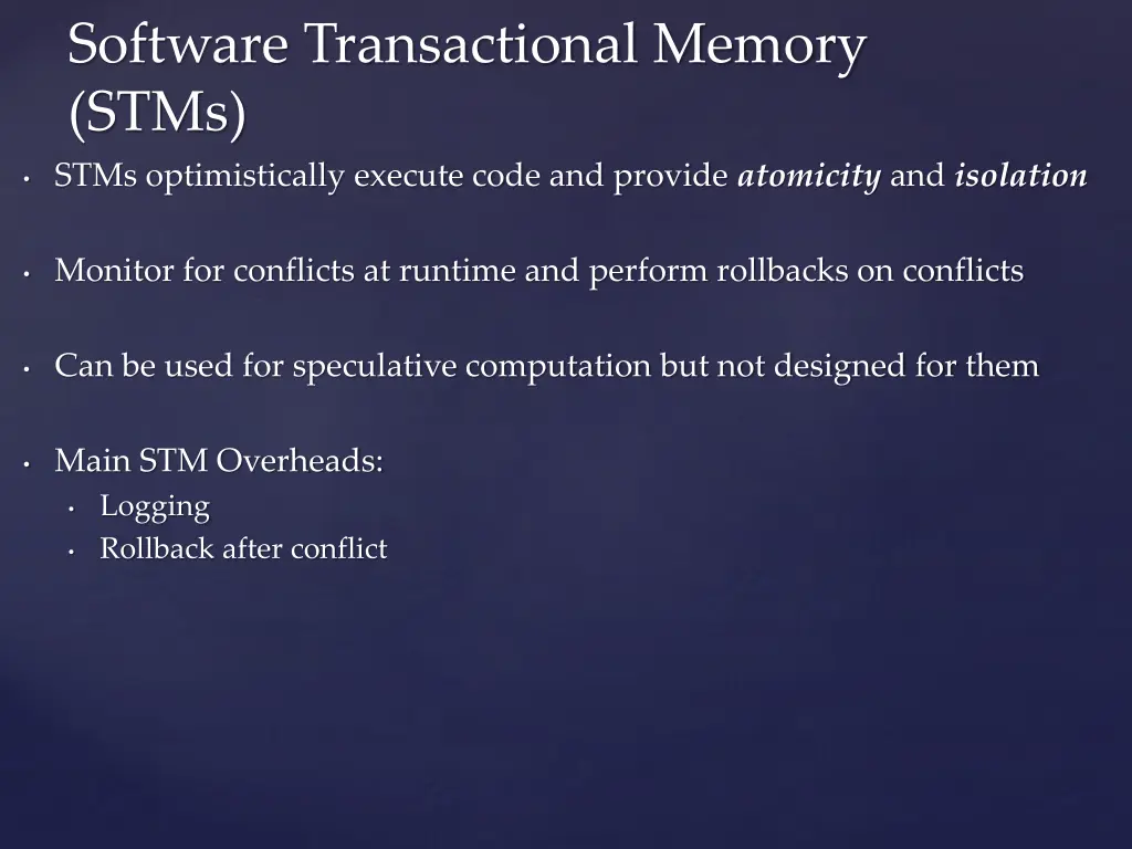 software transactional memory stms