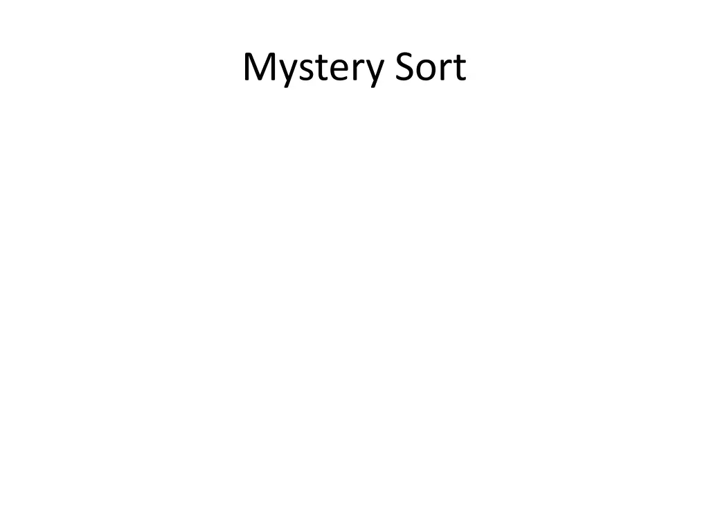 mystery sort 1