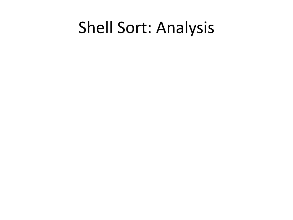 shell sort analysis 1