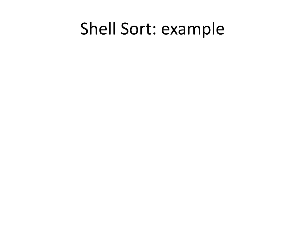 shell sort example 2