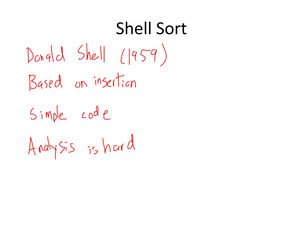 shell sort