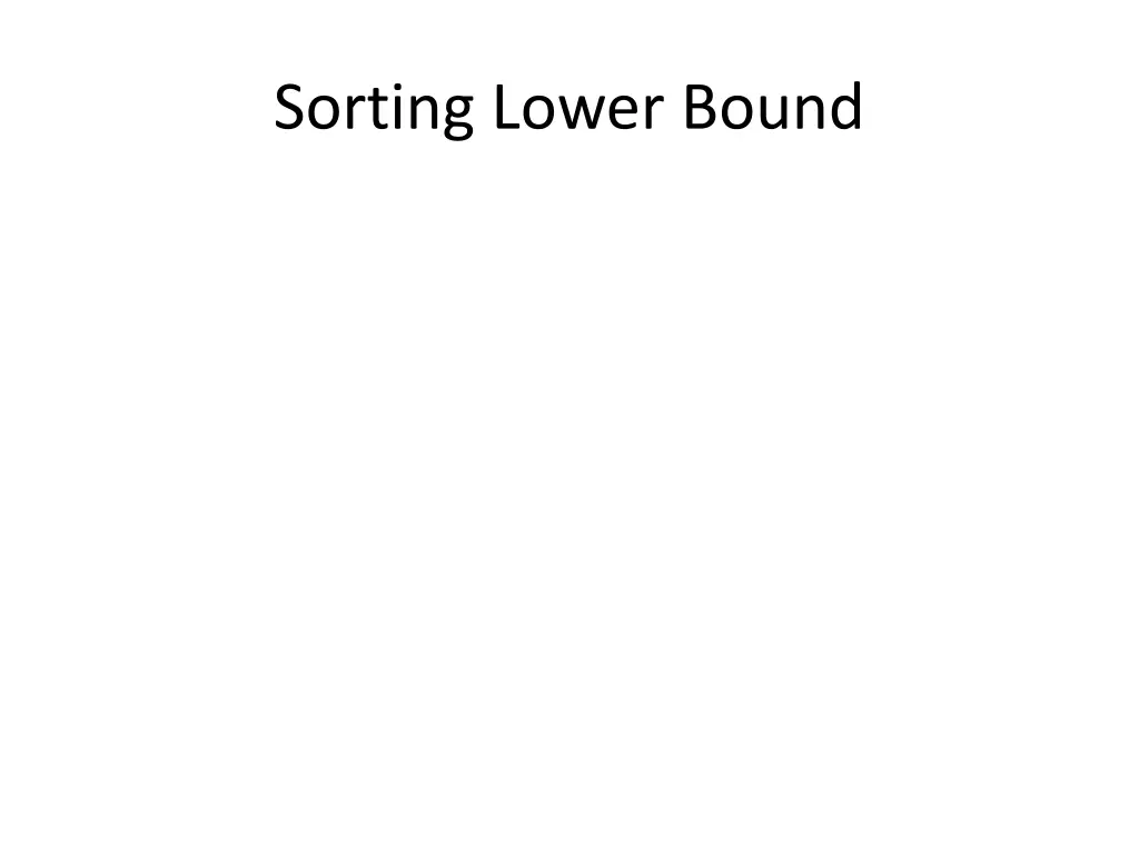 sorting lower bound 1