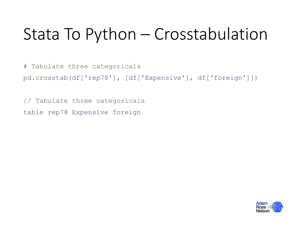 stata to python crosstabulation 1