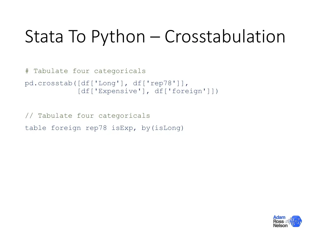 stata to python crosstabulation 2