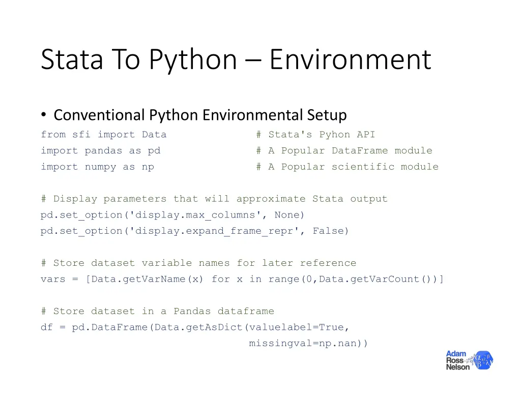 stata to python environment 1