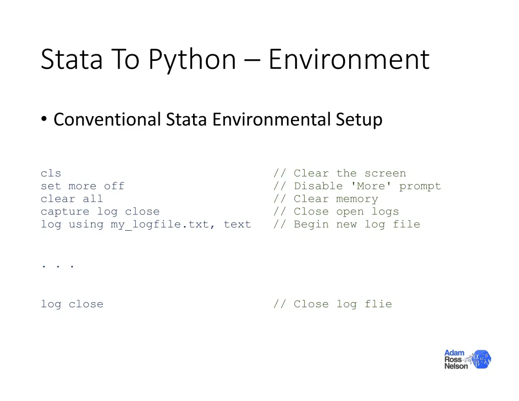 stata to python environment