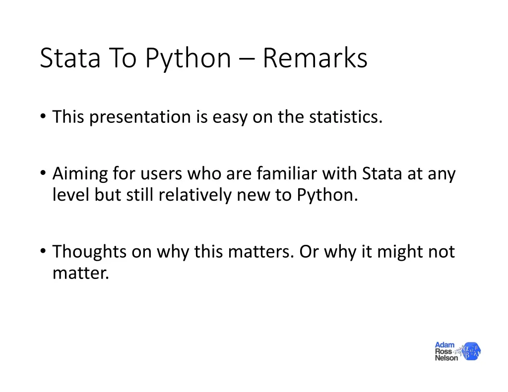 stata to python remarks