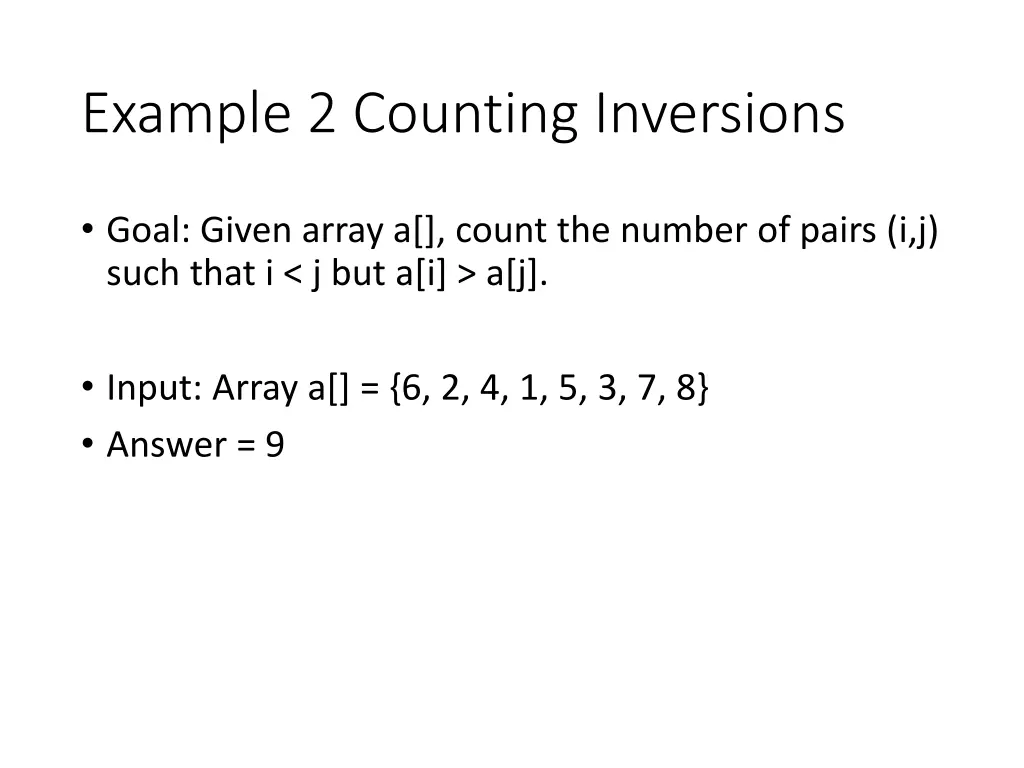 example 2 counting inversions