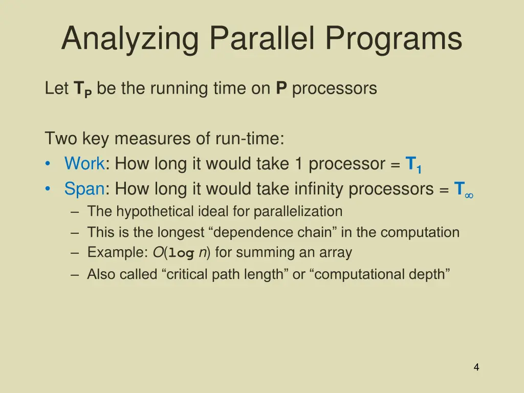 analyzing parallel programs