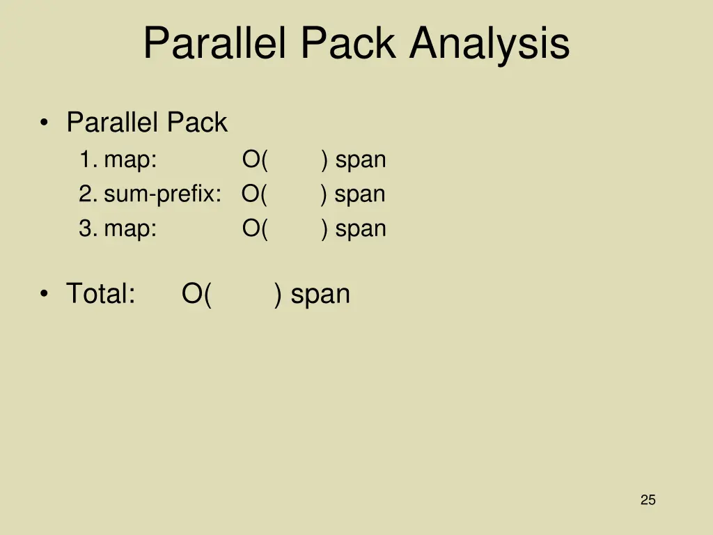 parallel pack analysis