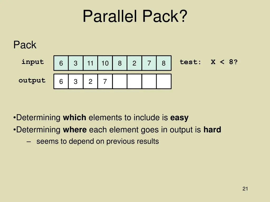 parallel pack