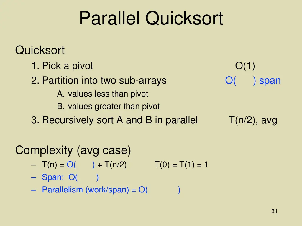 parallel quicksort 1