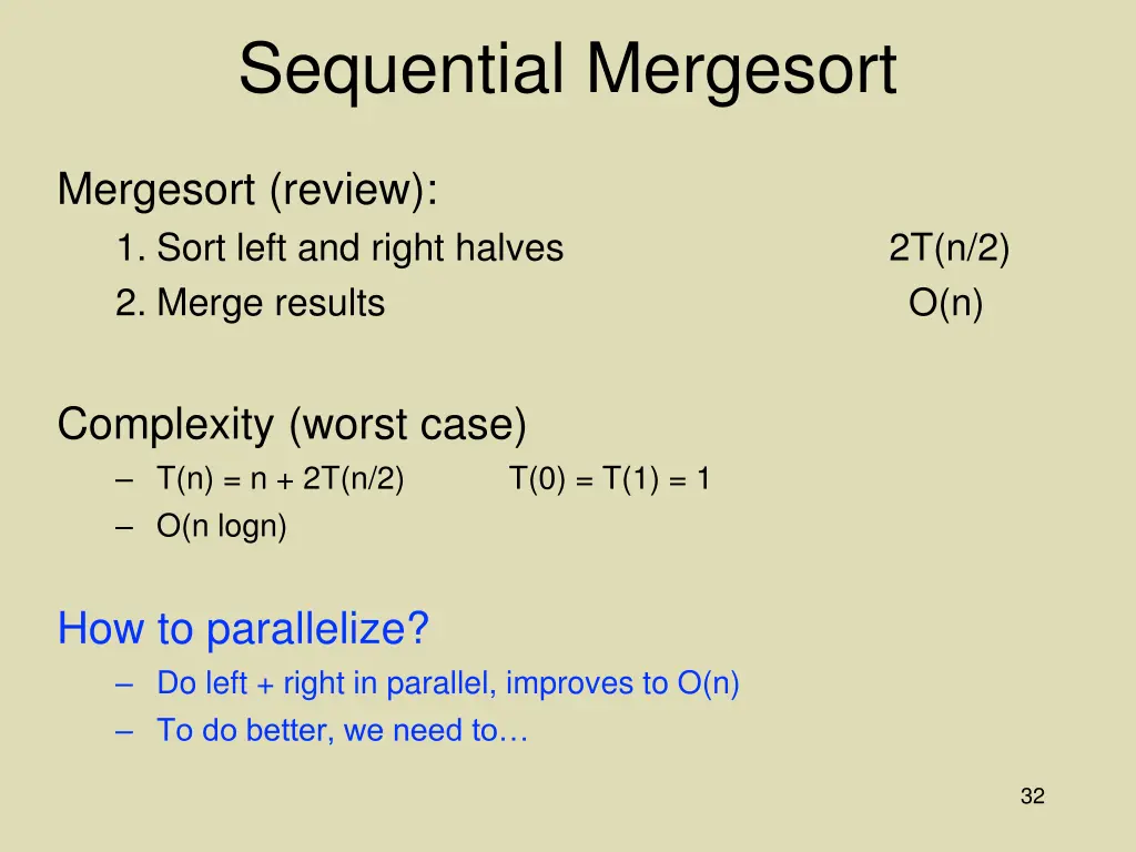 sequential mergesort