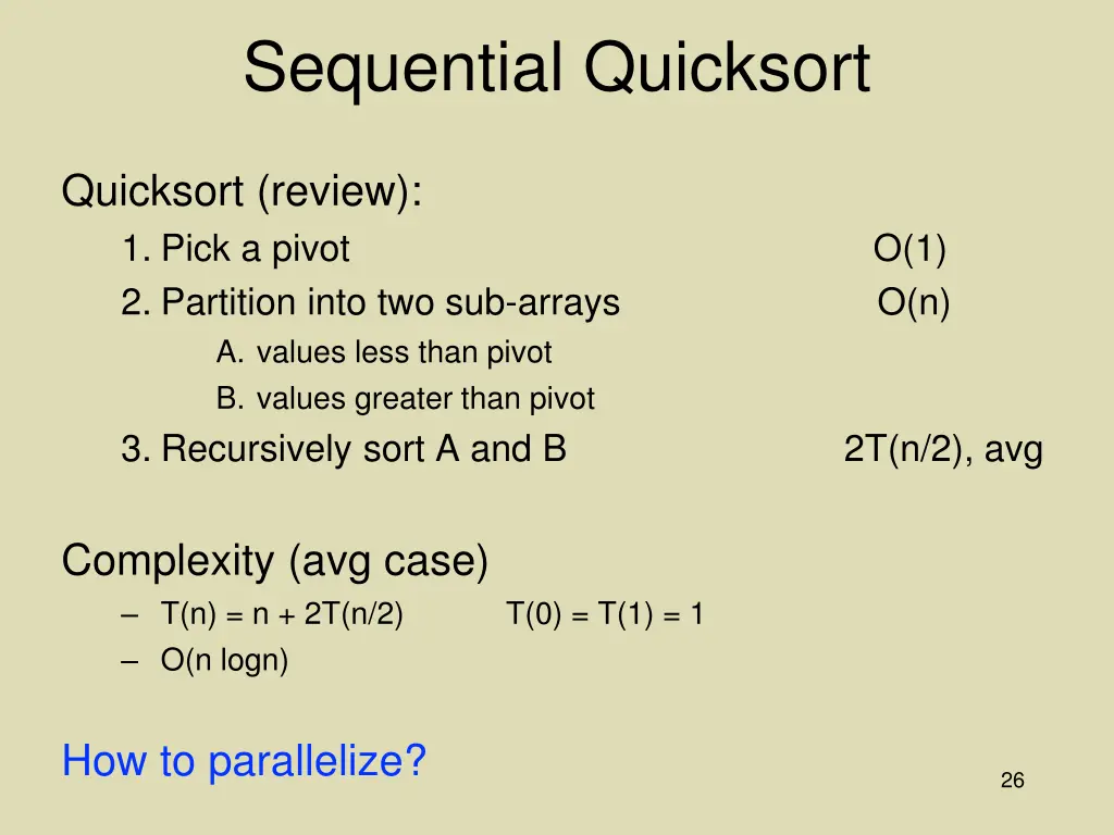 sequential quicksort