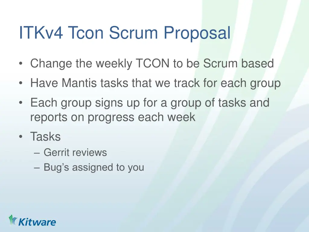 itkv4 tcon scrum proposal