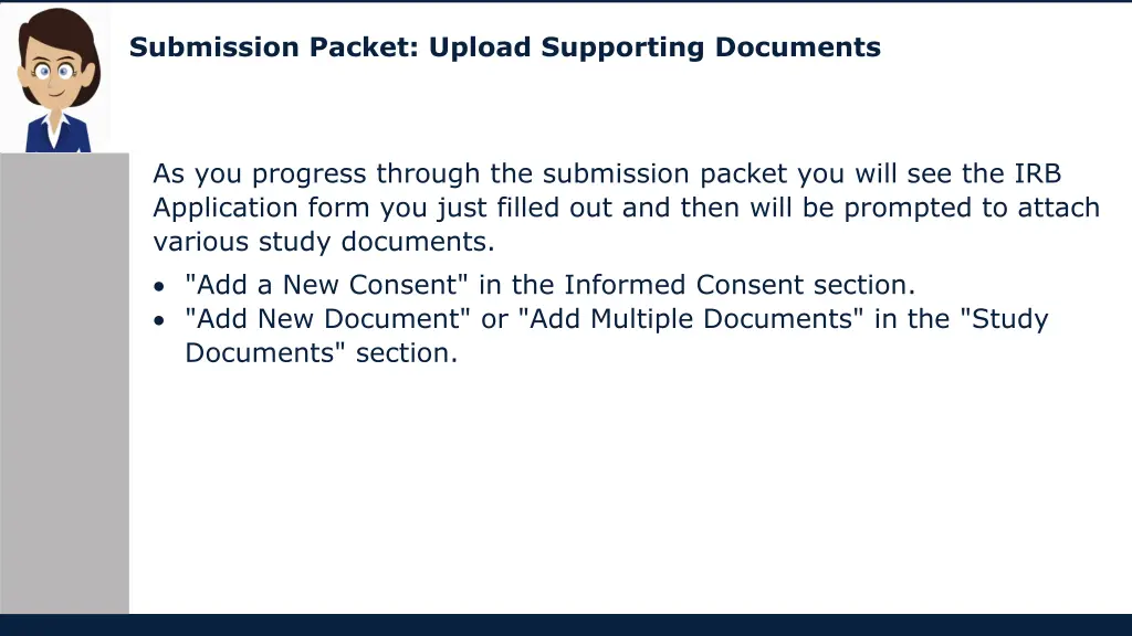 submission packet upload supporting documents