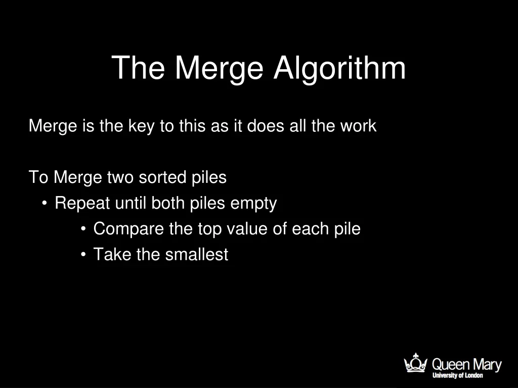 the merge algorithm