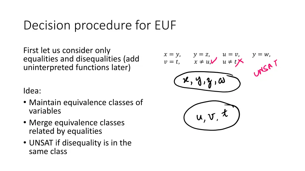 decision procedure for euf 4