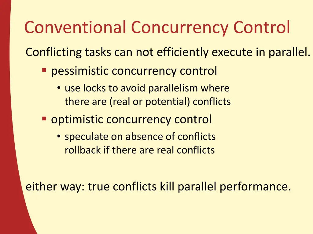 conventional concurrency control