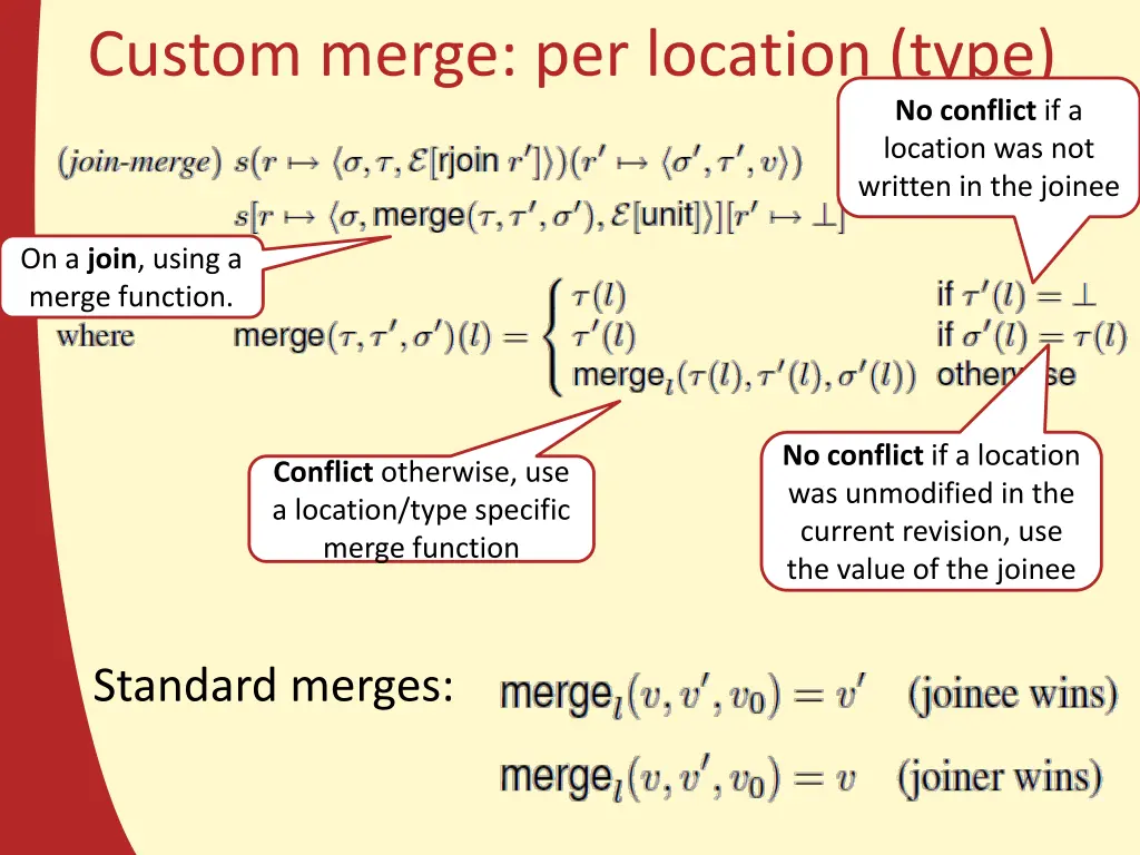 custom merge per location type