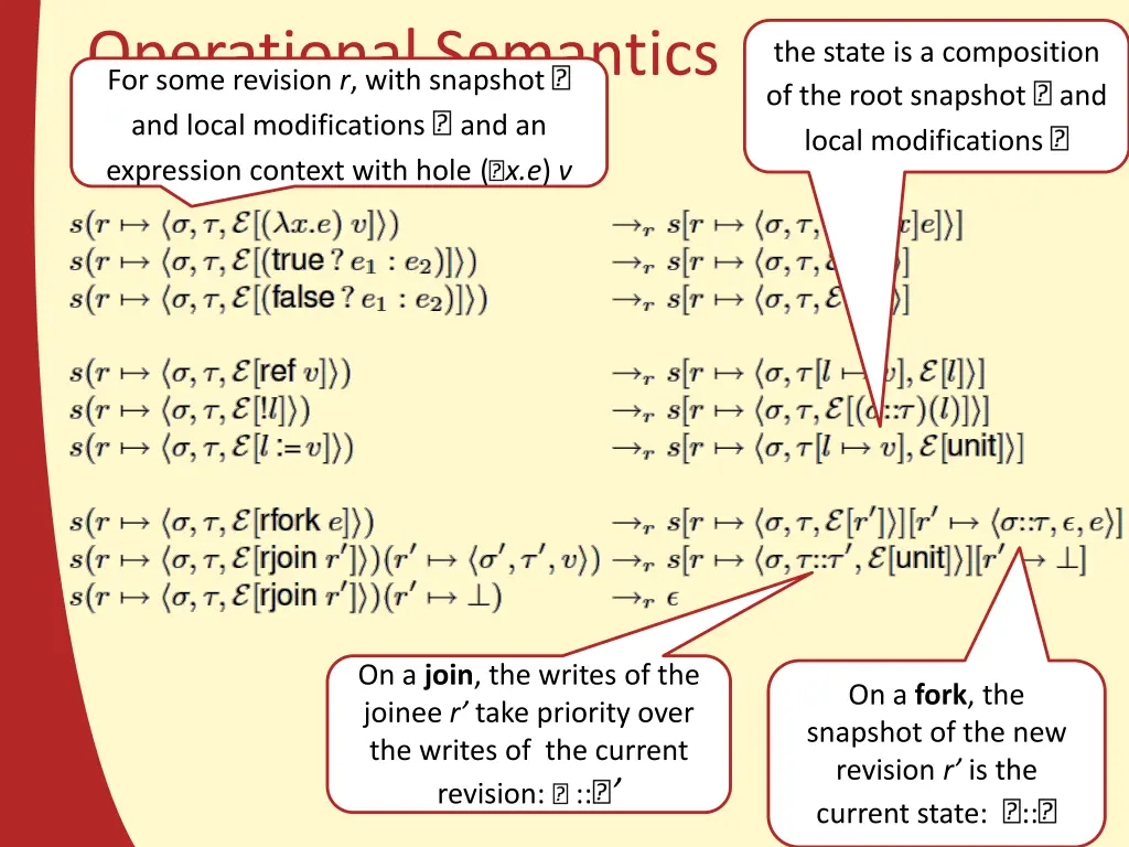 operational semantics for some revision r with