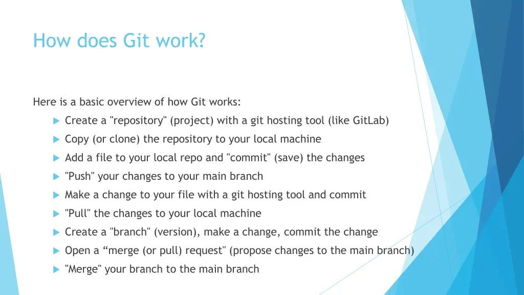 how does git work