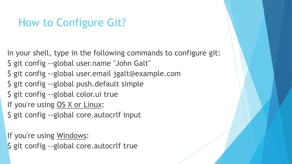 how to configure git