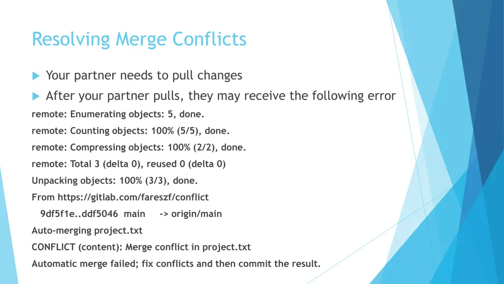 resolving merge conflicts 2