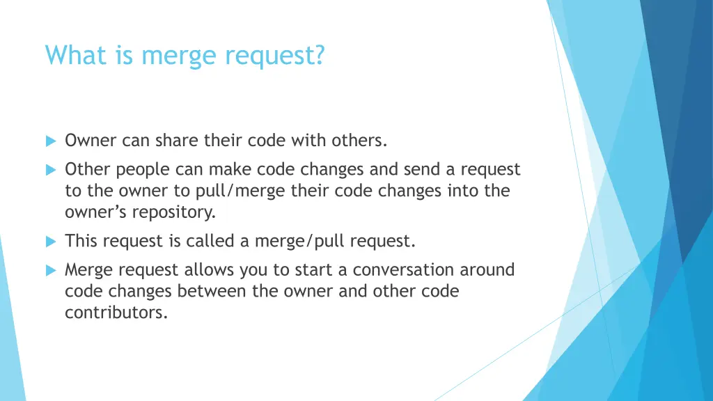 what is merge request