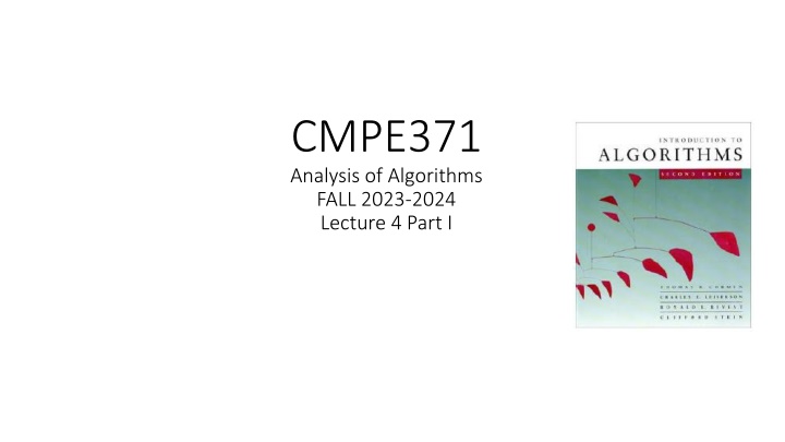 cmpe371 analysis of algorithms fall 2023 2024