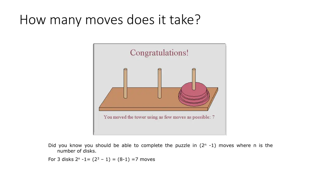 how many moves does it take