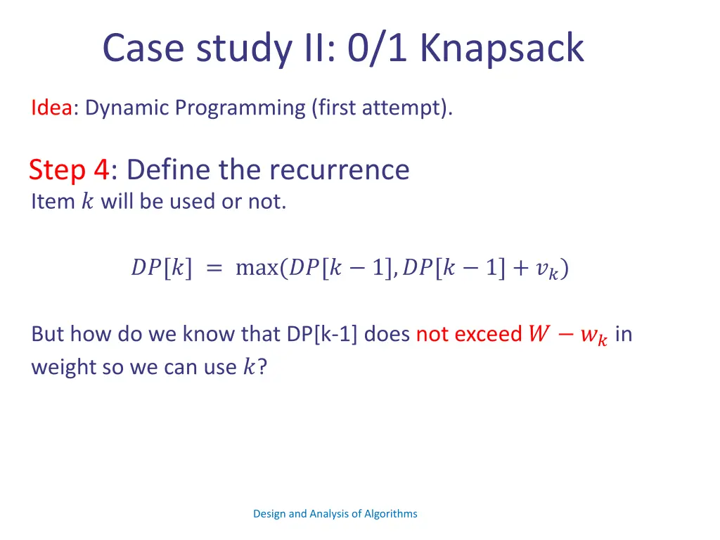 case study ii 0 1 knapsack 2