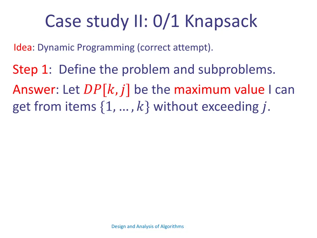 case study ii 0 1 knapsack 3