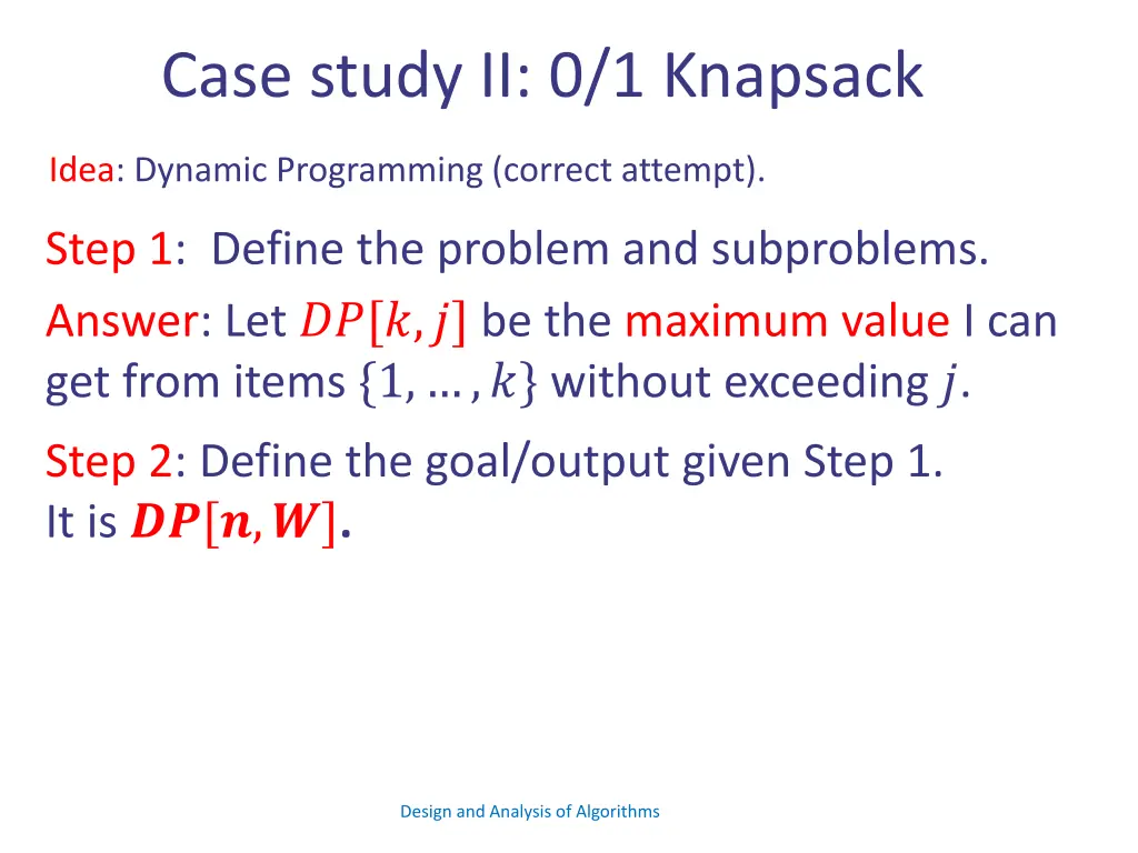 case study ii 0 1 knapsack 4