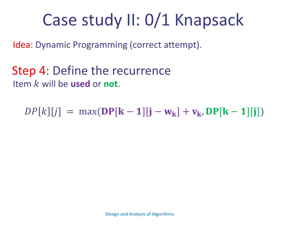 case study ii 0 1 knapsack 6