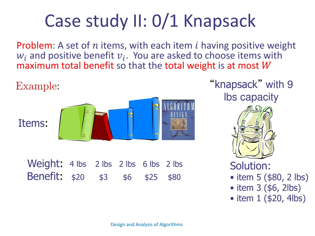 case study ii 0 1 knapsack